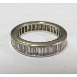 A diamond eternity ring Size L (from insurance valuation - 31 baguette cut diamond 3.10ct in total)
