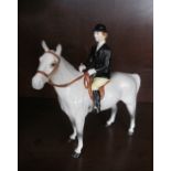 A Beswick Huntswomen on horseback