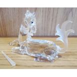 A Swarovski crystal annual editions Unicorn from the Fabulous Creatures series retired 1996 (horn