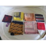 Various designer silk scarves:- f