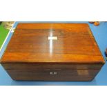 Two rosewood work boxes