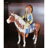 A Beswick North American Indian figure on horseback