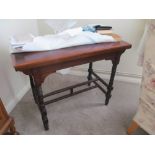 A late Victorian mahogany Aesthetic movement card table