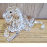 A Swarovski crystal annual editions Lion from the Inspiration Africa series retired 1995 with