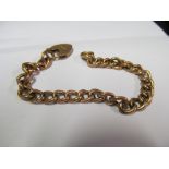 A 9ct gold bracelet padlock clasp 11.2 g