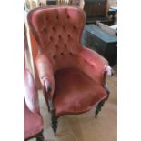 A William IV leather upholstered chair
