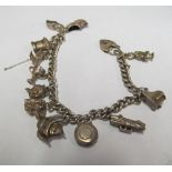 A silver charm bracelet