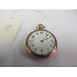 A gold-plated fob watch