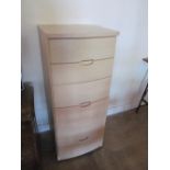 A modern chest of six drawers