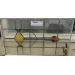 An Edwardian stained glass panel (slightly a/f)