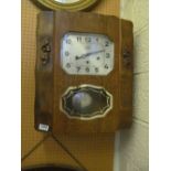 An Art Deco Veritable Westminster chime wall clock in oak case