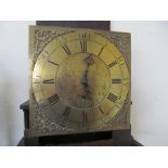 An oak Longcase clock with brass dial and Tim Wooten, Codmor