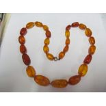 An amber necklace