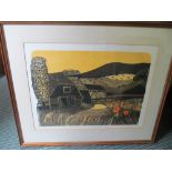 Robert Taverner print horse and ploughing field