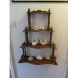 A barleytwist wall shelf