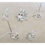 A Swarovski hedgehog (s/a/f) and four other pieces