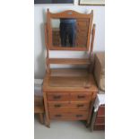 A small pine dressing table