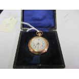 A ladies fob watch K18, metal inner