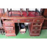 An Edwardian twin pedestal desk (in need of restoration)