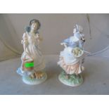 Two Royal Worcester figures Country Ways Series Milkmaid and Rosie Picking Apples