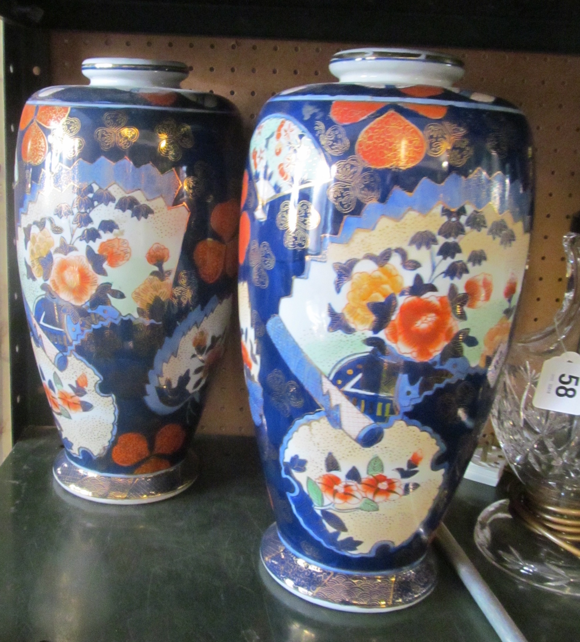 A pair of modern Imari vases