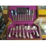 A canteen of silver-plate cutlery kings pattern