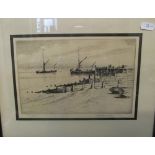 H.M. Pemberton signed etchings Derwent Water, Lower Water and The Jetty