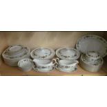 A Royal Doulton Larchmont dinner set forty-eight pieces; two lidded tureens, twelve dinner plates,