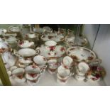 A Royal Albert Country Roses dinner tea ware