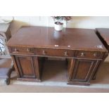 A twin pedestal desk