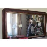 An overmantel mirror