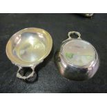 A pair silver single handle bowls 6.6ozs