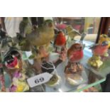 Six Beswick birds and three others (three a/f)