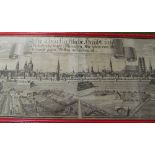 An engraving panoramic view of Munich Michael Wening