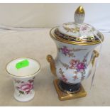 Various miniature china including Royal Crown Derby and Herend