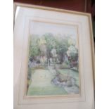 F. Wayling - watercolour 'My Garden at Acton' signed and dated June 1944