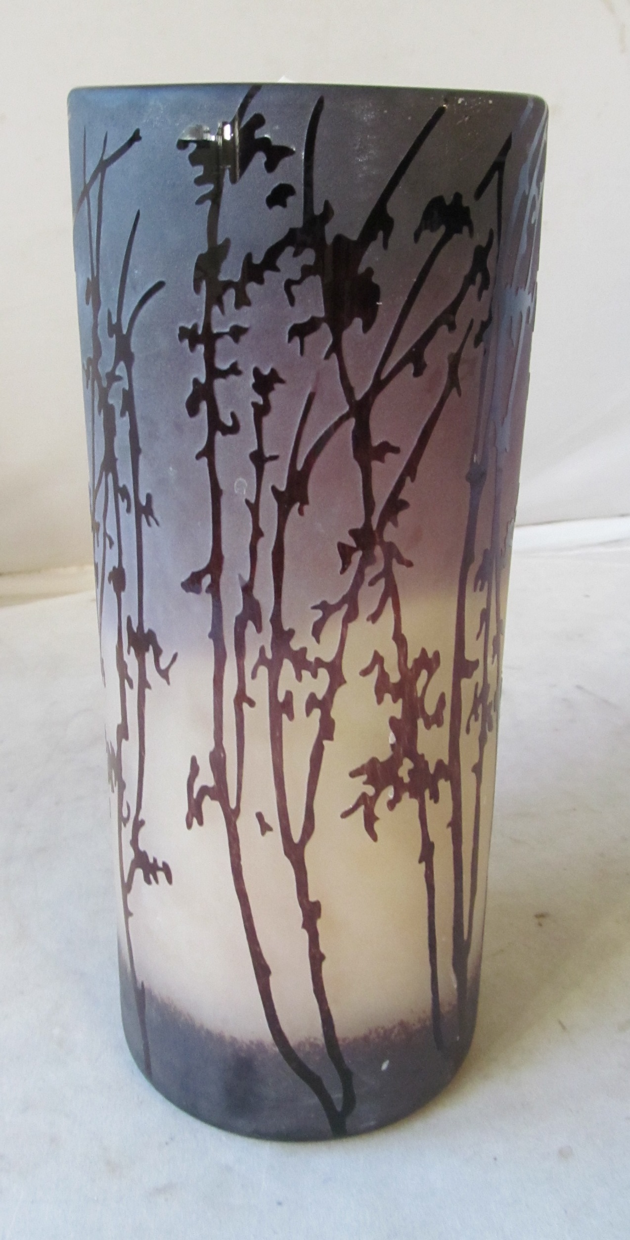 A cameo glass style vase tree design - Image 3 of 8