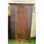An antique oak cupboard