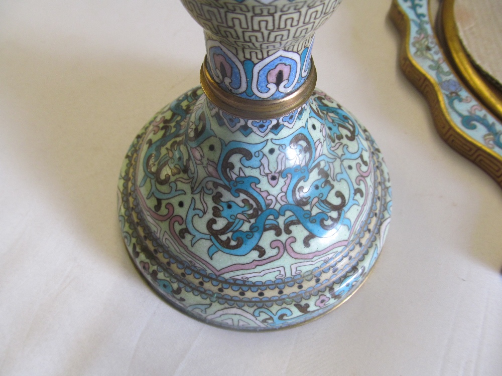 A cloisonné swing mirror (no glass) - Image 7 of 8