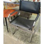 A chrome Bauhaus style chair
