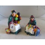 A Royal Doulton figure The old Balloon Seller HN1315 and another Silks and Ribbons HN2017