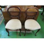 A set four Victorian dining chairs and a pair of chairs
