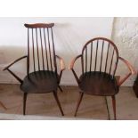 Two Ercol carver chairs