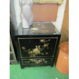 A small chinoiserie cabinet two cupboards and drawers