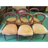 Six Victorian mahogany chairs