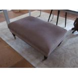 A Dralon upholstered large stool and smaller ditto