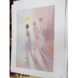 Frank Hill - seventy five art prints of three different designs 'Windy Day', 'Waiting in the