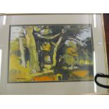 DONALD MCINTYRE - trees oil, signed