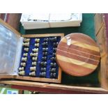 Two travelling chess sets