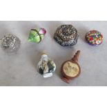 A selection of oriental scent bottles et cetera